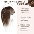 thumbnail image 2 of viviaBella Human Hair Topper - 5.1" x 5.1" Clip-In & Seamless Solution for Thinning Hair - Medium Chocolate Brown, 12 Inch Thick Silk Base for Women(5.1"X5.1" 12inch Medium Chocolate Brown), 2 of 5
