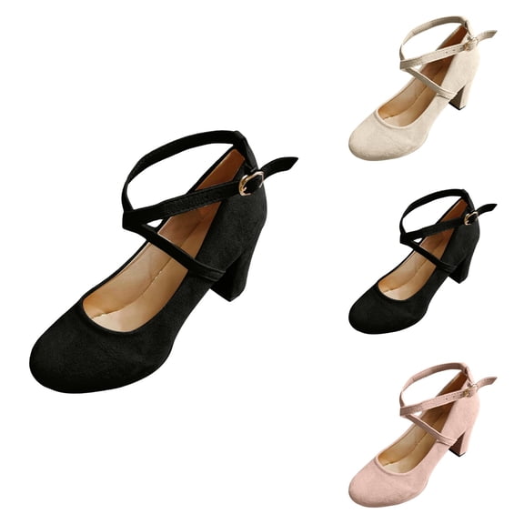 Women's Suede Penny Loafers On Platform High Heels, Block Heel Oxford Shoes Round Closed Toe, Formal Office Dress Pump for Spring Fall Vintage Comfort 4-11 M US