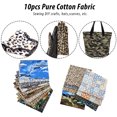 thumbnail image 3 of 10-Piece Leopard Camouflage Printed Cotton Fabric for DIY Sewing, 3 of 4