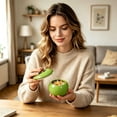 thumbnail image 4 of 2PC Ceramic Fruit Shape Container with Lid Cookie Jar Sugar Bowl Candy Dish Tea Canister Food Storage Jar for Coffee Bean Cookie Sugar Tea Flour for Home Kitchen Countertop, 4 of 10
