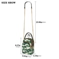 thumbnail image 2 of FORMRS Crossbody Bag for Women Quilted Travel Shoulder Cell Phone Purse with Chain Strap Handbag, Light Green Camouflage Design, 2 of 7