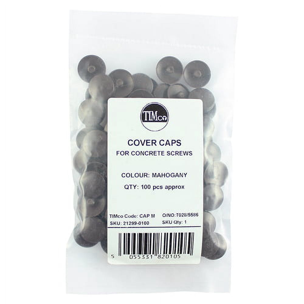 Timco - Concrete Screw Cover Caps - Mahogany (Size MAHOGANY - 100 Pieces)