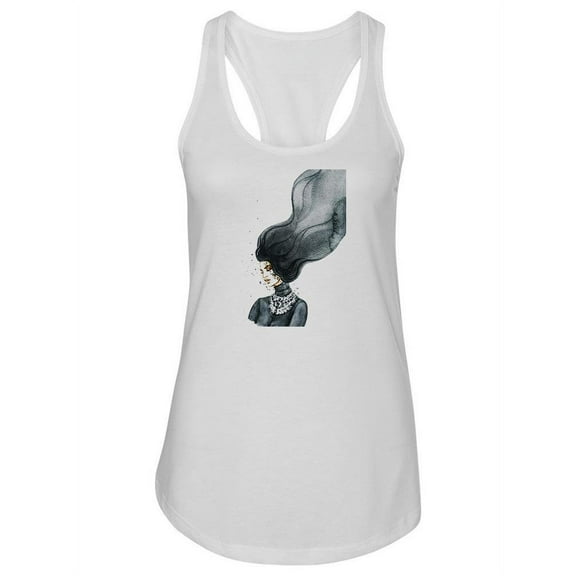 Woman With Long Hair Racerback Tank Women -Image by Shutterstock, Female Medium