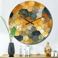 thumbnail image 1 of Designart "Chromatic Hexa Mirage II" Abstract Shapes Oversized Wall Clock, 1 of 6