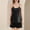 Black, variant on Xihbxyly Pjs for Women Plus Size Solid Color Cami Pajamas Sets Leisure Crew Neck Sleeveless Sleepwear with Shorts