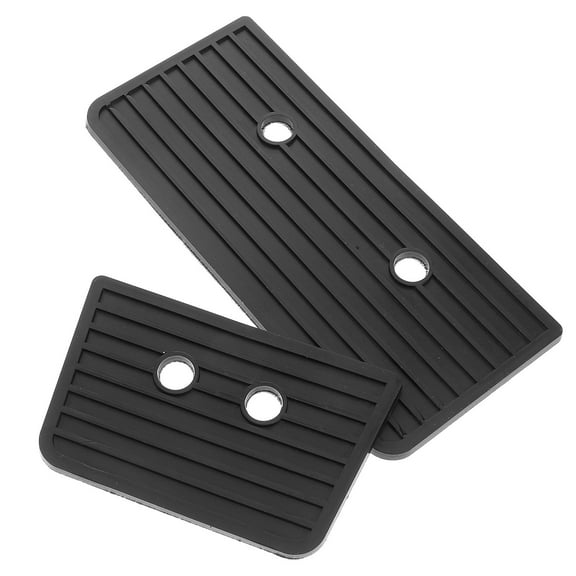 FRCOLOR  2 Pcs Professional Drum Pedal Guards Antiskid Foot Pads Black
