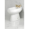 thumbnail image 3 of Kingston Brass KB6327KNL Convergent Three-Handle Bidet Faucet with Knurled Handle and Brass Pop-Up, Brushed Brass, 3 of 6
