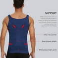 thumbnail image 2 of QRIC Mens Gynecomastia Compression Shirts Slimming Undershirt Body Shaper Tank Top Vest Abs Waist Trainer, 2 of 8