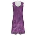 thumbnail image 5 of Robes pour Femmes, Mode Été Confort Couleur Unie Poche Sans Manches Col en V Robe, 5 of 5
