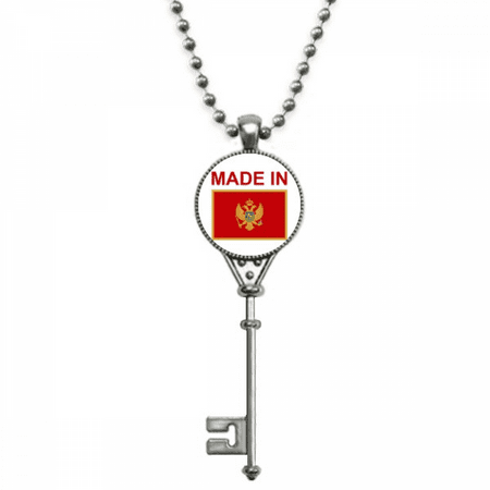 montenegro country love pendant vintage necklsilver key jewelry
