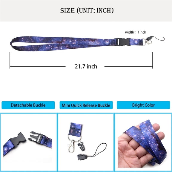 Clearance Under $2.29! 3PCS Detachable Lanyards, Multi-Functional Key & ID Neck Straps, Oxford Cloth, for Keys & Badges, (51.5cm, Assorted)