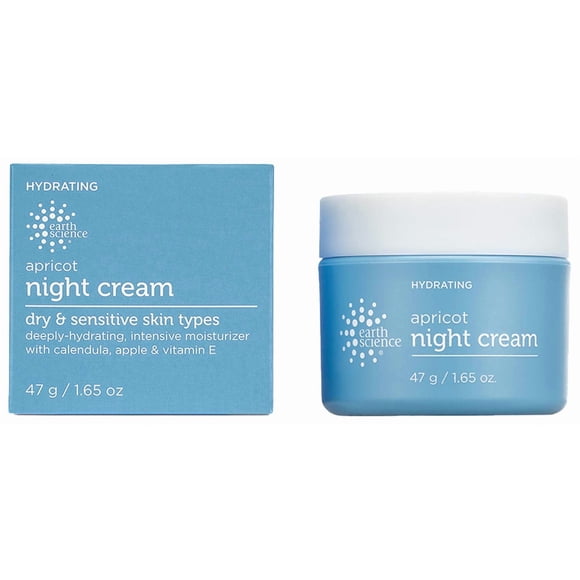 Crema de noche Earth Science Apricot con vitamina E hidratante