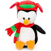 Holiday Pet Plush Pet Toy Christmas Penguin, Santa, Reindeer, Bear, Snowman Or Dog (9" Penguin)