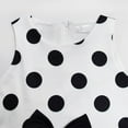 thumbnail image 5 of Ugoldhm Girls' Polka Dots Sleeveless A-Line Summer Dress - Bow Pleated Crew Neck Casual Sundress, 2-13Y, 5 of 8