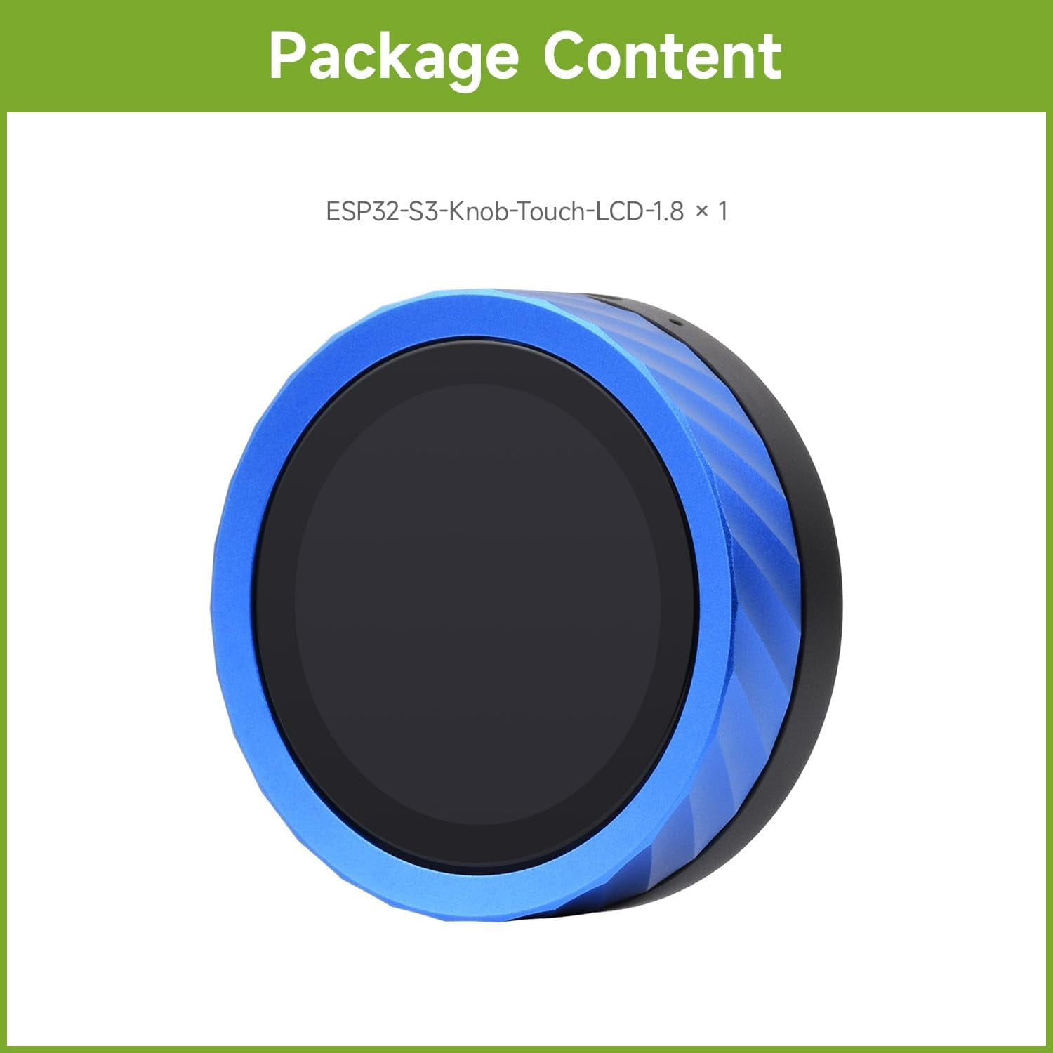 ESP32-S3 1.8inch Knob Display Development Board, Multi-Functional Knob Screen, Capacitive Touch, 2.4GHz Wi-Fi and Bluetooth Wireless Connection, with 3.7V 102035 Lithium BAT
