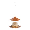 thumbnail image 2 of Tuvgenk Wild Bird Feeders Outdoor Squirrel Proof Hanging Platform Bird Feeder Garden Decorative Plastic Hopper Orange 9x9x8 inch, 2 of 6
