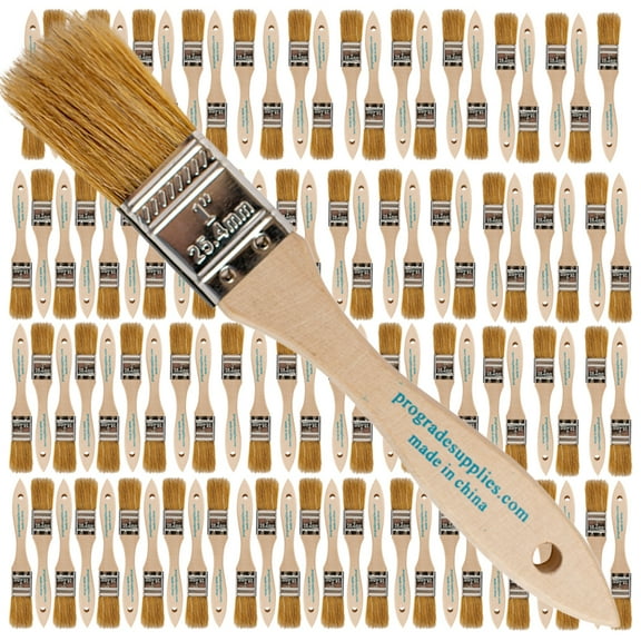 Vermeer Chip Paint Brushes - 96-Pack - 1" Chip Brushes for Paints, Stains, Varnishes, Glues, & Gesso