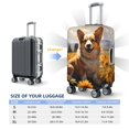 thumbnail image 6 of Daiia Cute Corgi Sunflower Luggage Cover, Thickened Washable Travel Luggage Covers, Elastic Unique Baggage Covers for 18-20 inch Luggage-X-Large, 6 of 9