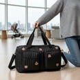 thumbnail image 3 of Quilted Baby Diaper Bag Large Capacity Cute Weekender Bag For Women (style5), 3 of 10