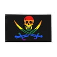 thumbnail image 4 of Pirate Flag for Outside 5x3 Ft Double Sided Jolly-Roger Flag with Cross Knife Flags Outdoor Pirate Flags for Boat Polyester Material with 2 Metal Grommets Easy to Install and Disassemble, 4 of 9