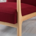 thumbnail image 5 of SUNICOL Stretch Armchair Slipcover with Zipper, Jacquard Spandex Wood Arm Chair Cover Protector, Elastic Removable Accent & Dining Chair Covers for Living Room, Home Decor, Wine Red, 5 of 8