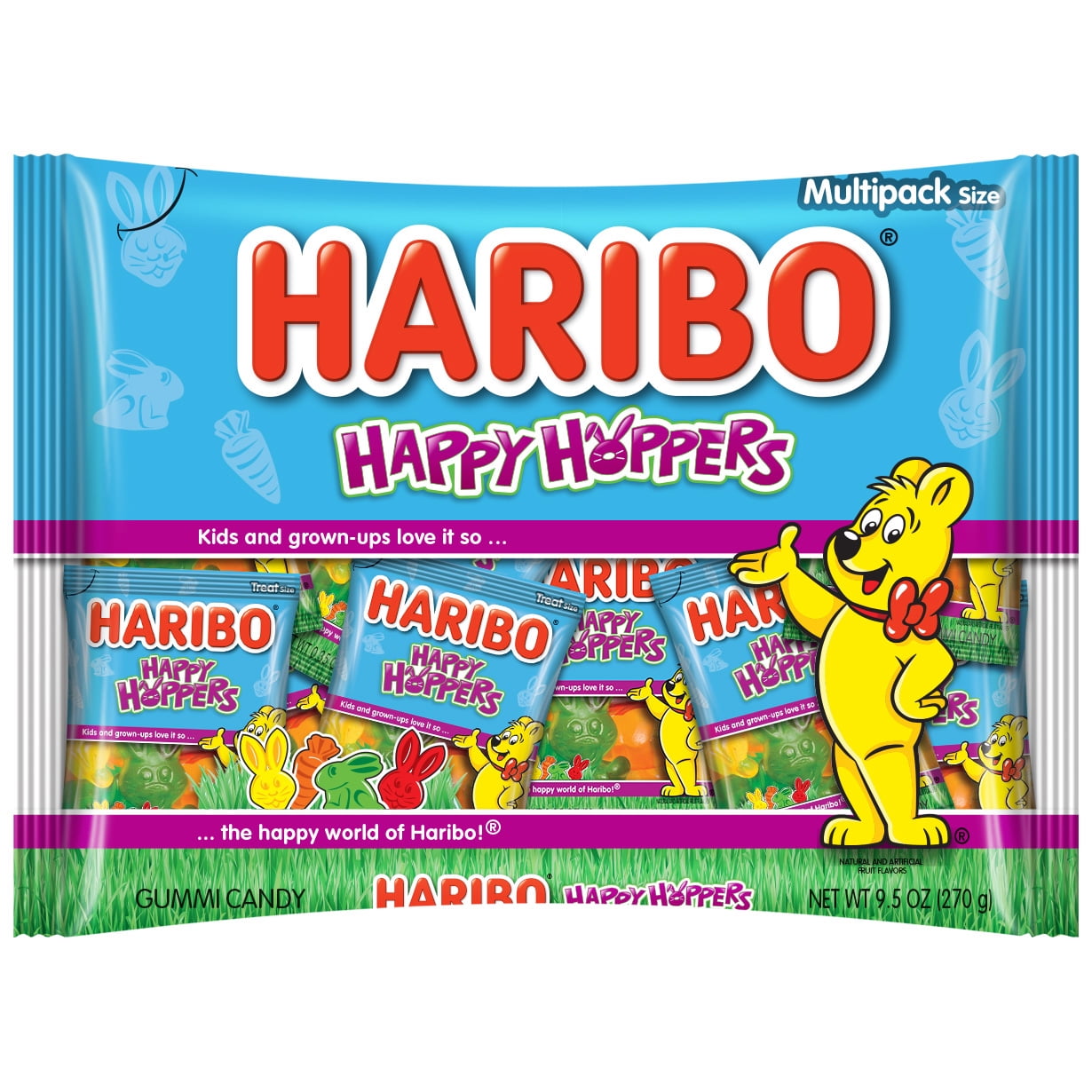 3 pack) HARIBO Happy Hoppers Easter Assorted Shapes and Flavors