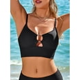thumbnail image 3 of Charmo Bikini Tops for Womens Push Up Padded Swimsuit Tops Cute Long Line Bathing Suits Top, 3 of 7
