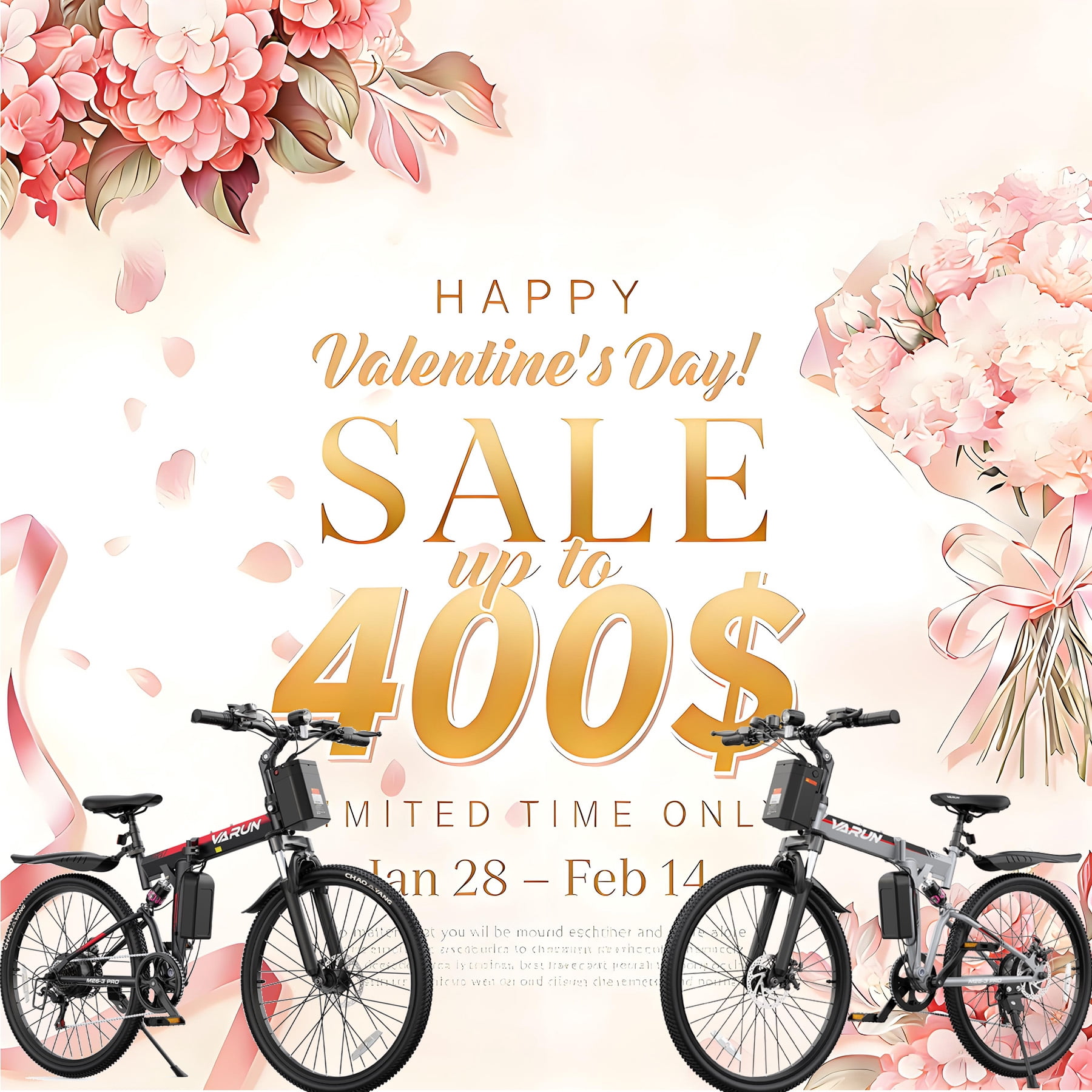VARUN Electric Bike, 26" Foldable Ebike, Peak 750W Motor, 48V 374.4Wh Battery, up to 20+mph 50 Miles, 7 Speeds with Bike Pump, Phone Holder & Bike Lock & Rear Light, E Bike for Adult, UL2849(Black)