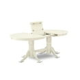 thumbnail image 3 of East West Furniture Vancouver Oval Traditional Wood Dining Table in Linen White, 3 of 8
