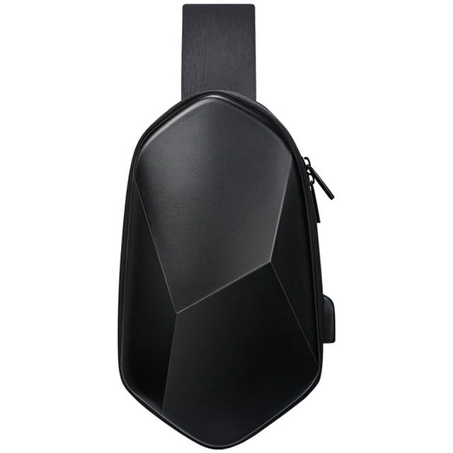 Coofit Sling Bag Hard Shell Unisex Crossbody Bag Chest Bag with USB Charging Port