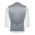 thumbnail image 4 of ETHAN Light Gray Mens Vest Casual for Formal Wear Traje De Vestir Para Hombre Vest for Men XS, 4 of 9