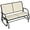 Beige, variant on PetFurnishn 2-Person Outdoor Glider Bench, Patio Double Swing Rocking Chair Loveseat w/Powder Coated Steel Frame for Backyard Garden Porch, Beige