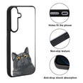 thumbnail image 2 of WIRESTER Shockproof Soft Rubber Cover Case for Samsung Galaxy S25 6.2" 2025, Black Bombay Kitten Cat, 2 of 5