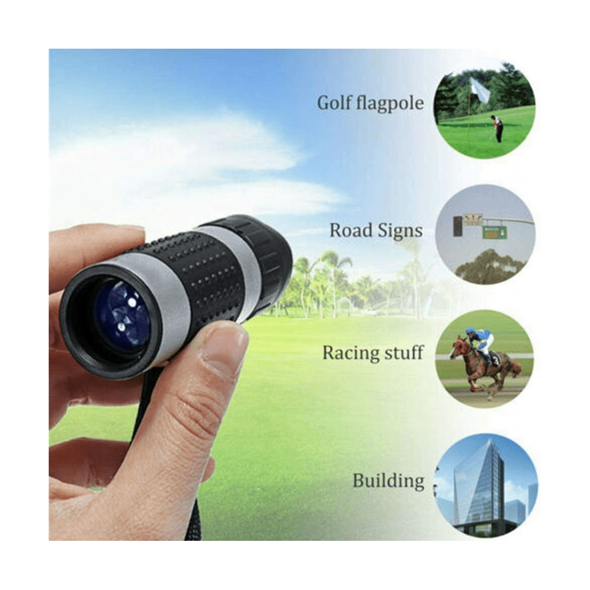 Golf Monocular Rangefinder Eyesight Adjustment, Plastic