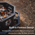 thumbnail image 5 of MistMo 43 inch Fire Pit, Outdoor Fire Pit Wood Burning Fire Pits with Cooking Grill, 5 of 6