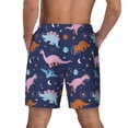 thumbnail image 2 of Lsque Mens Swim Trunks Dinosaur Pattern - Bathing Suit Compression Liner - Beach Swim Shorts Swimwear - (S-3XL) - Stretch Quick Dry -3X-Large, 2 of 9
