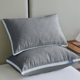 thumbnail image 6 of EazyTech Hotel Bed Pillow Queen Size for Back Side Stomach Sleepers - Ultra Soft & Supportive Down Alternative Filling Pillow with Breathable Fabric 20x30in Gray, 6 of 6