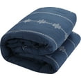 thumbnail image 2 of Lanco Navy Comforter Set California King Size , 7 Piece Satin Stitching Embroidery Bedding Set, 2 of 5