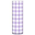 thumbnail image 2 of Plastic Vase 11.8"×3.9" Translucent Cylinder Vase Durable Flower Vase Storage Bottle for Modern Home Wedding Decor Purple and White Plaid, 2 of 6