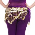 thumbnail image 3 of PMUYBHF 320 Three Straight Two Angle Belly Dance Waist Chain Belt With Sequins for Dance Performance and Accessory 12303 A, 3 of 5