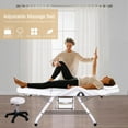 thumbnail image 3 of Multi-Purpose 3-Section Massage Facial Tattoo Chair, Adjustable Salon Bed with Hydraulic Stool, Heavy-Duty Steel Frame, Faux Leather Spa Equipment, 3 of 7