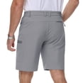 thumbnail image 4 of TACVASEN Men's Lightweight Water Resistant Cargo Shorts 10" Quick Dry Brethable Hiking Golf Shorts with 5 Zipper Pockets for Summer Outdoor sports Casual Work Light Gray 38, 4 of 8