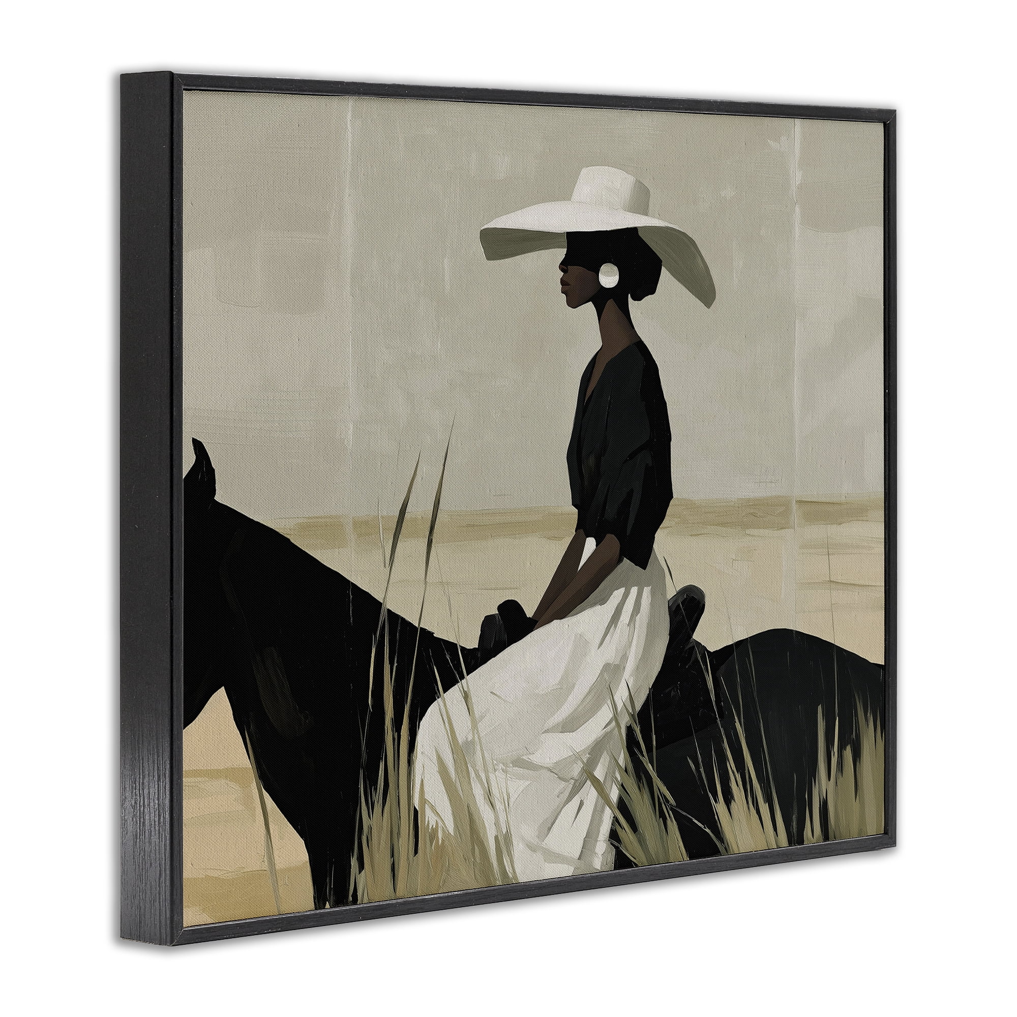 Stupell Industries Equestrian Elegance Silhouette Black Framed Giclee Art, design by Svetlana Aleynikova