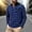 Blue, variant on SERTG Men's Classic Hooded Plaid Shirt Fall Winter Full Zip Long Sleeve with Button Pockets Daily Casual Top(Blue,L)