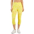 thumbnail image 2 of ID Ideology Women's Dye Print Side Pocket Cropped Leggings Orange Size X-Small, 2 of 3