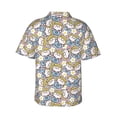 thumbnail image 4 of Xecao Cute Rabbit print Hawaiian shirt - a stylish short-sleeve button-down for men, perfect for casual beach and tropical outings., 4 of 9