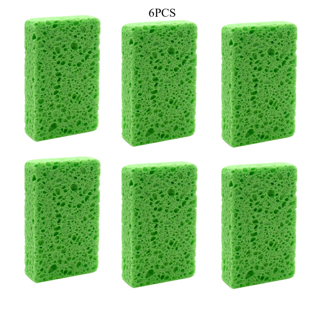 METUUTER 12-Count Kitchen Sponges- Compressed Cellulose Sponges Non-Scratch Natural Dish Sponge for Kitchen Bathroom Cars, Funny Cut-Outs DIY for Kids