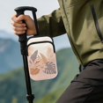 thumbnail image 4 of COEQINE Large Capacity Forearm Crutch Bag for Seniors Pink Tropical Leaves Elbow Crutch Attachment, Zipper Pouch, 2 Pockets, Lightweight, for Walking Cane & Hiking Stick, 4 of 7