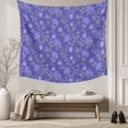 thumbnail image 5 of Purple Floral Tapestry for Bedroom Wall Hanging Tapestry, Spring Abstract Art Flower Botanical Ceiling Backdrop Tapestries Poster Blanket Wall Decor for Teens Room Living Room Dorm 51" x 59", 5 of 8