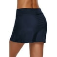thumbnail image 6 of FUTATA Women Swim Skirt Skort Bikini Bottom High Waist Tummy Control Bathing Suit Skirt Swimwear Swimsuit Bottoms Black/Blue,S-3XL, 6 of 7